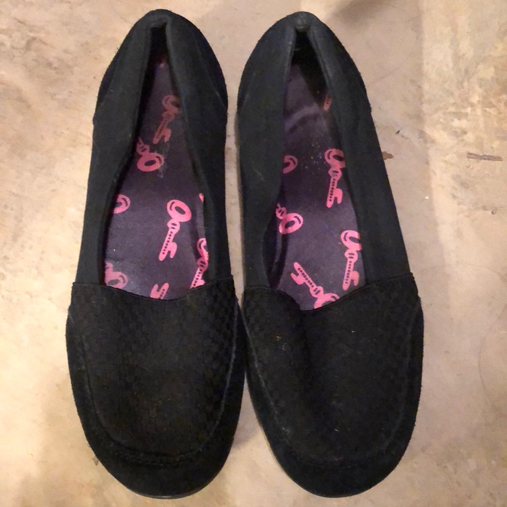 Sketchers memory foam black slide ons
